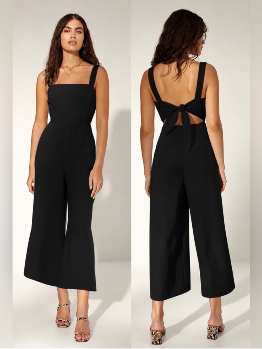 Aritzia Wilfred Ecoulement Jumpsuit Romper Black Size 0 Pants Bow Tie Jumper